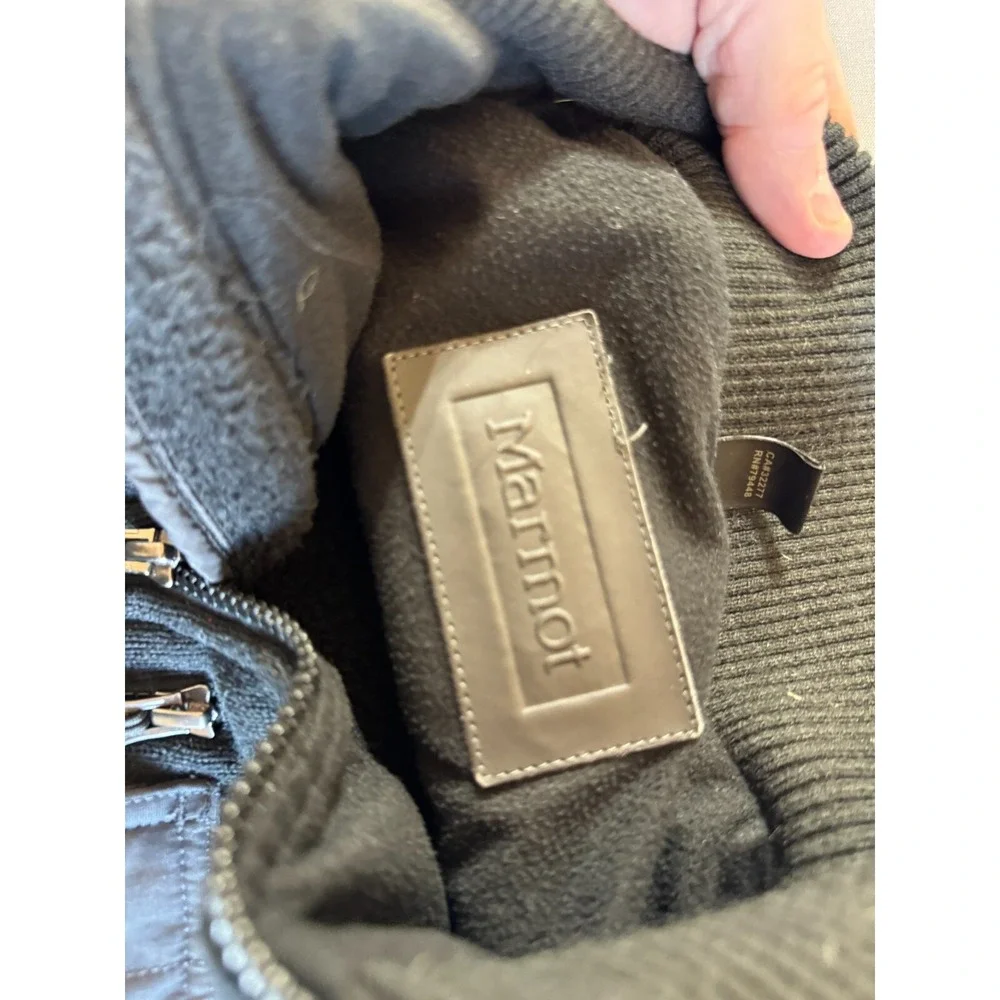 Marmot Motto Jacket Small Mens Full Zip Black‎ Padded Elbows Shoulders Full Zip